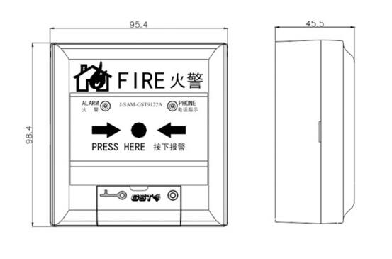 手动火灾报警按钮产品结构图